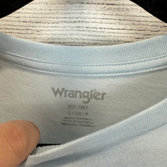 Wrangler Women's Blue "Long Live Cowgirls" Rodeo Graphic Tee Size Small - Picture 5 of 7